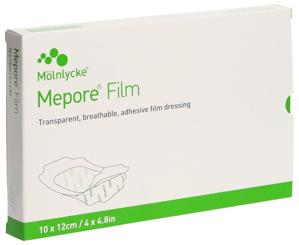 Mepore Film Folienverband 10x12cm steril 10 Stk
