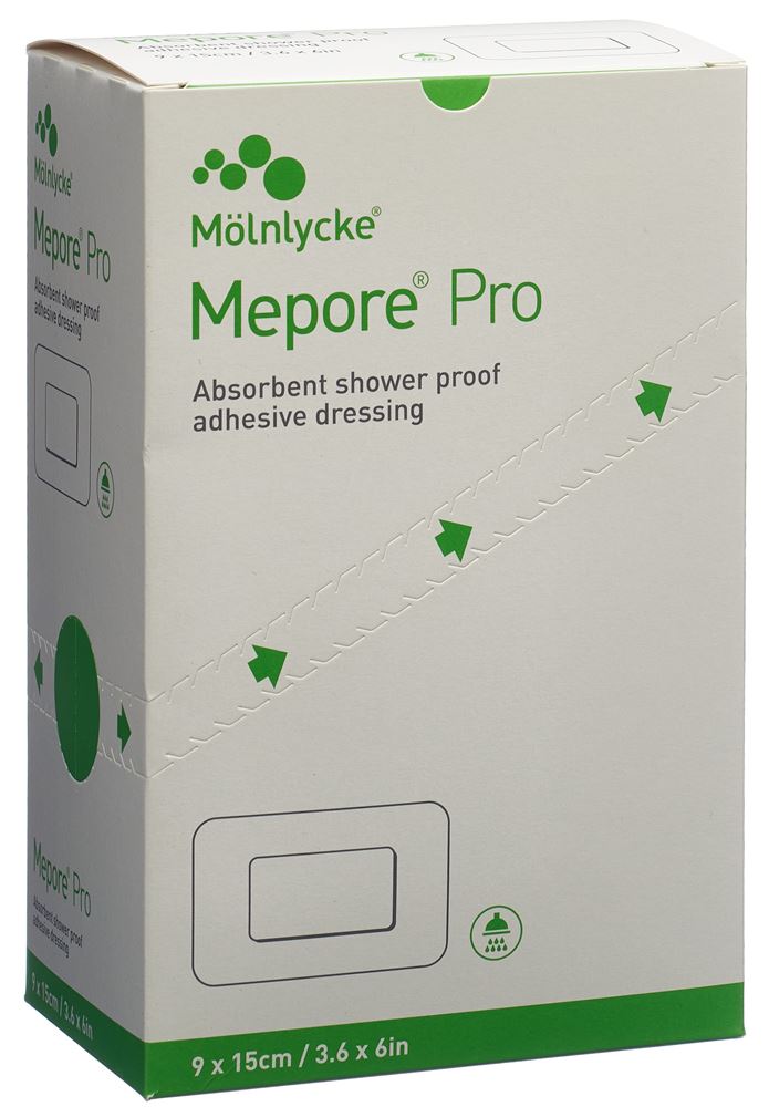 Mepore pro Wundverband 15x9cm Wundkissen 9x5cm steril 40 Stk