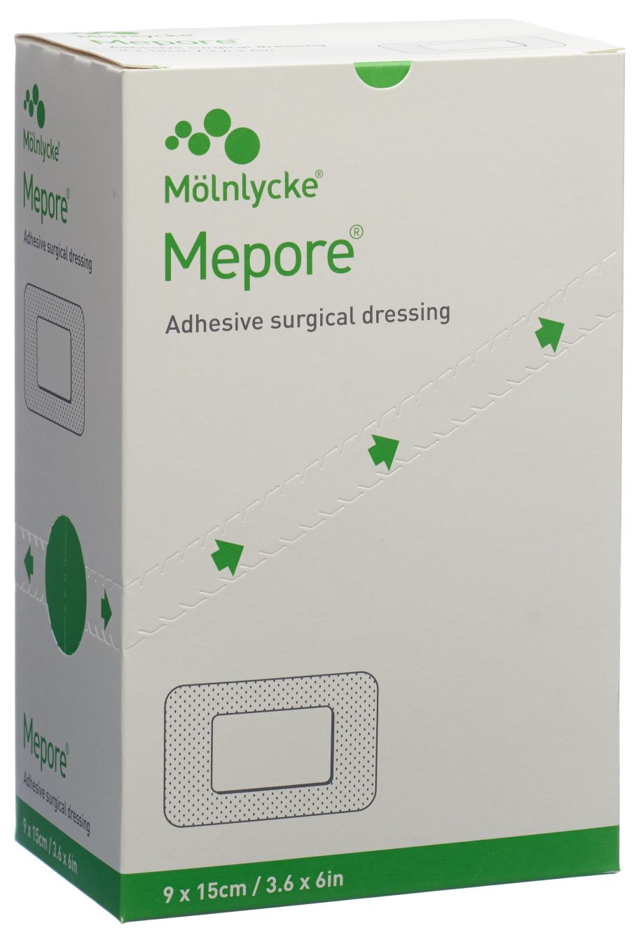 Mepore Wundverband 15x9cm Wundkissen 10x5cm Box 50 Stk