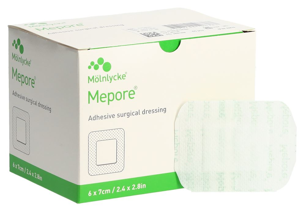 Mepore Wundverband 7x6cm Wundkissen 4x3cm steril 60 Stk