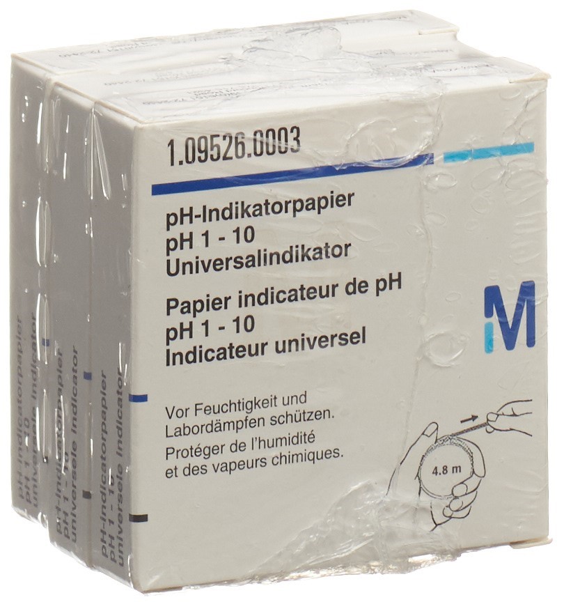 Merck Indikator Papier Rolle komplett pH 1-10 3 Stk