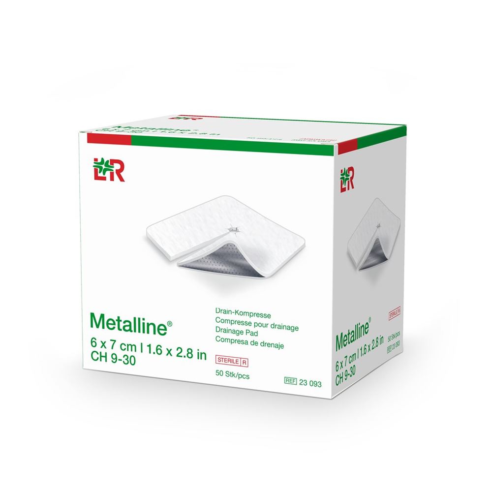 Metalline Drain Kompressen 6X7Cm Steril Beutel 50 Stück