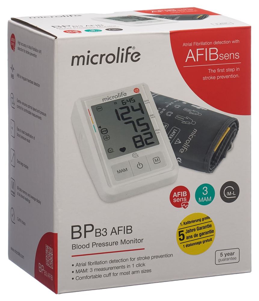 Microlife Blutdruckmesser BP B3 Afib 4G