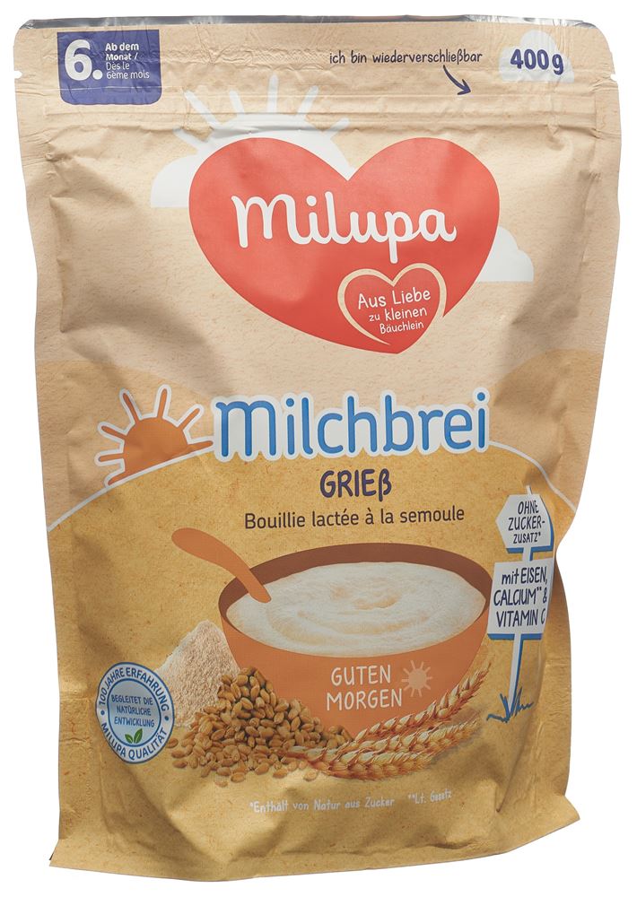 Milupa Milchbrei Griess nach 6 Monaten Btl 400 g