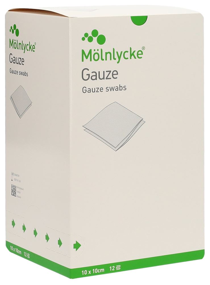 Mölnlycke Gazekompressen 10x10cm 12 lagig steril 24 x 5 Stk