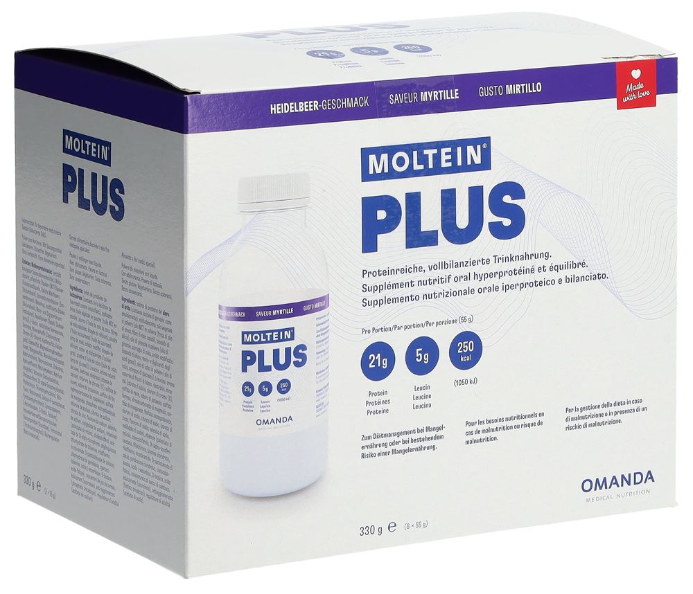 Moltein Plus 2.5 Heidelbeere 6 Fl 50 g