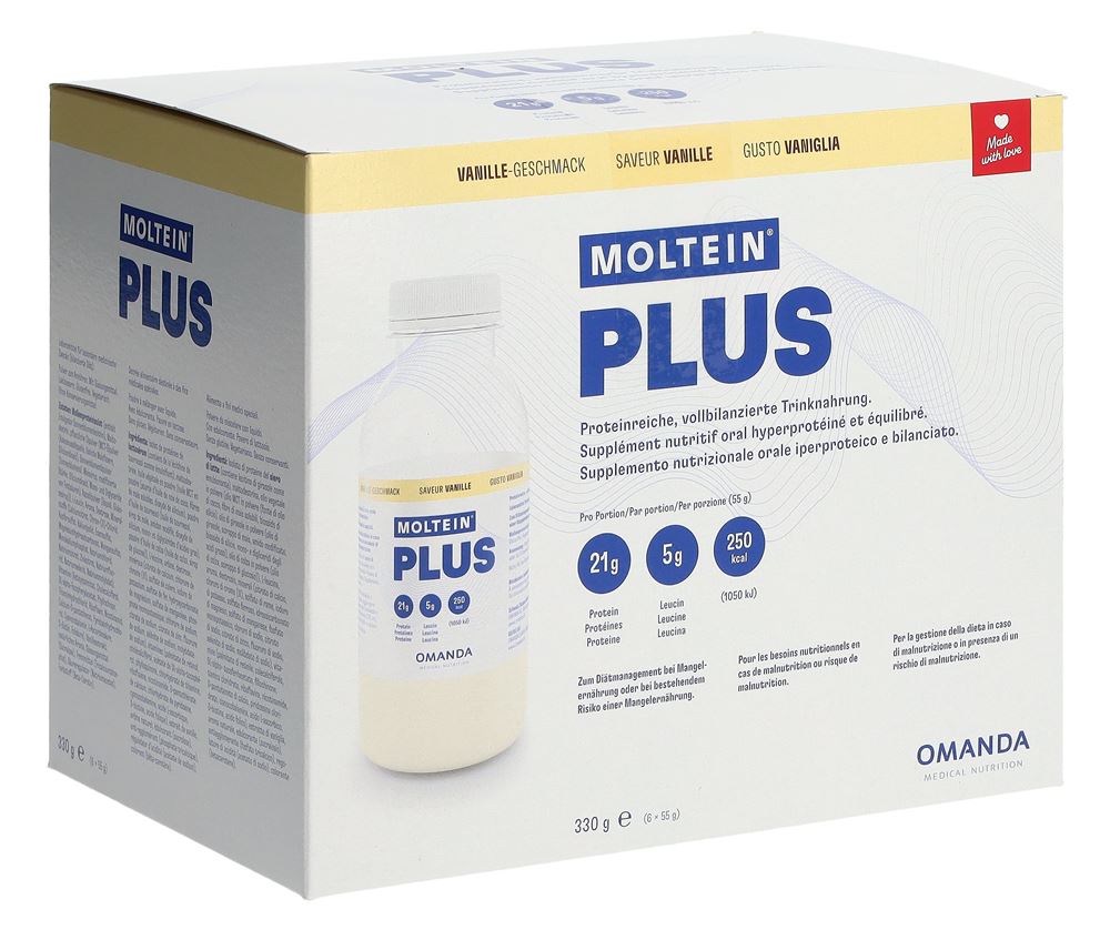 Moltein Plus 2.5 Vanille 6 Fl 55 g