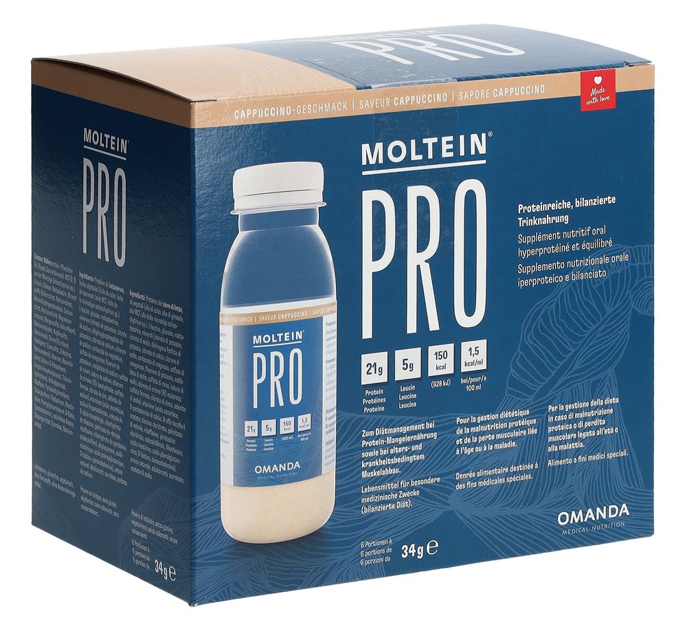 Moltein PRO 1.5 Cappuccino 6 Fl 35 g