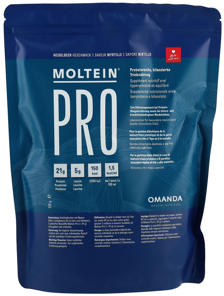 Moltein PRO 1.5 Heidelbeere Btl 510 g