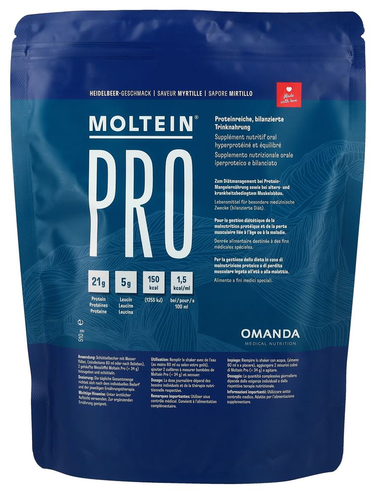 Moltein PRO 1.5 Heidelbeere Btl 525 g