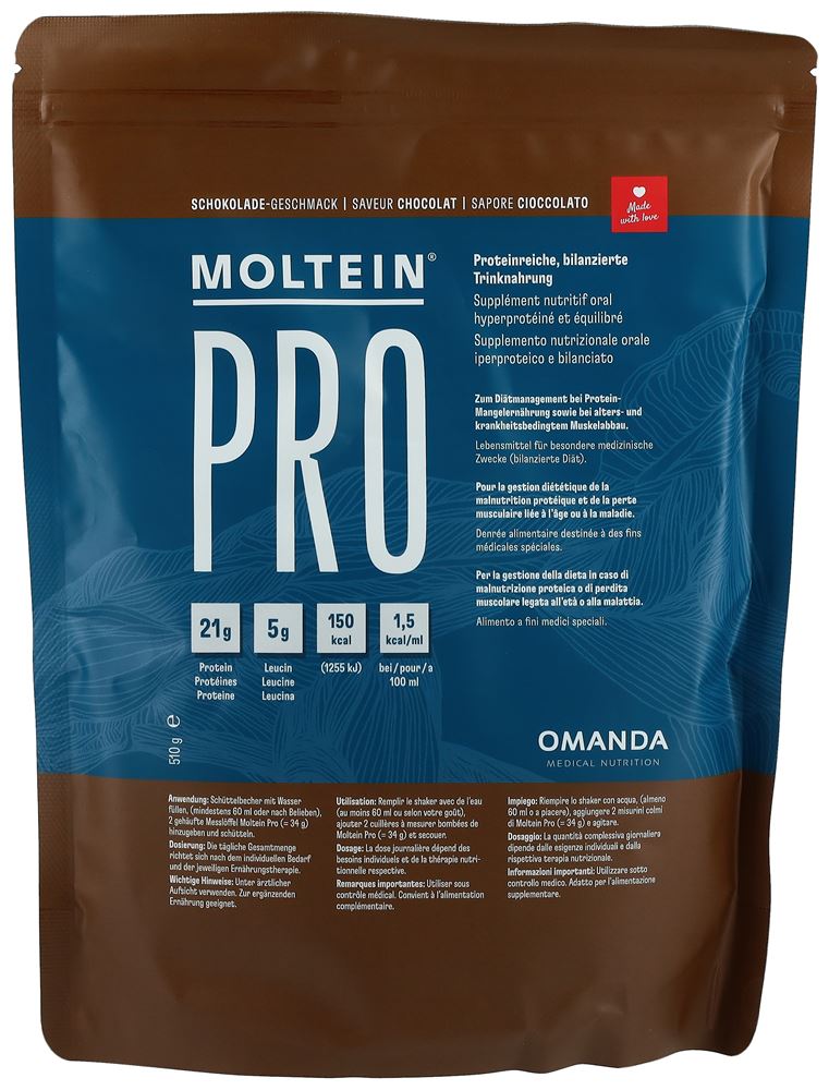 Moltein PRO 1.5 Schokolade Btl 510 g