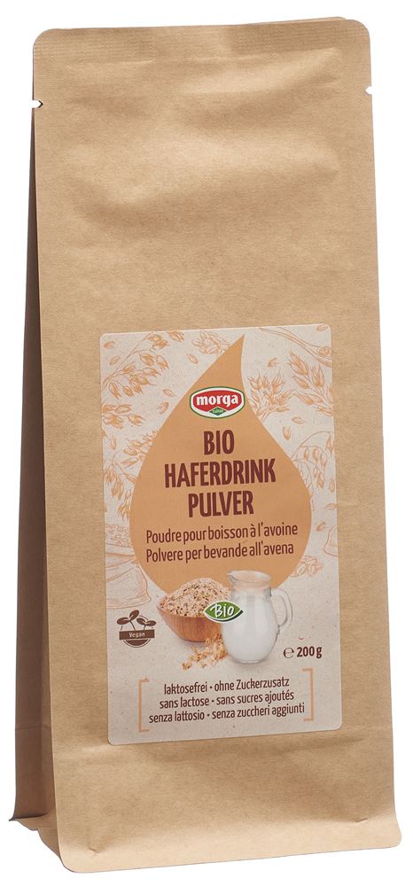 morga Haferdrinkpulver glutenfrei Bio Btl 200 g