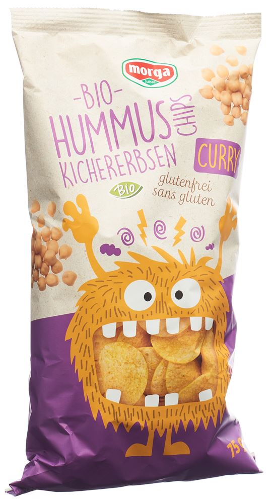 morga Kichererbsen Chips mit Curry Bio glutenfrei 75 g