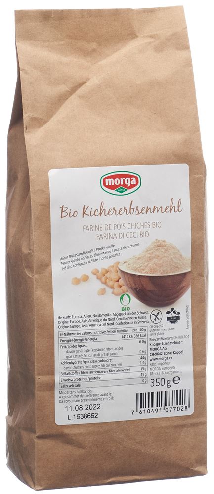Morga Kichererbsenmehl glutenfrei Bio Knospe 350 g