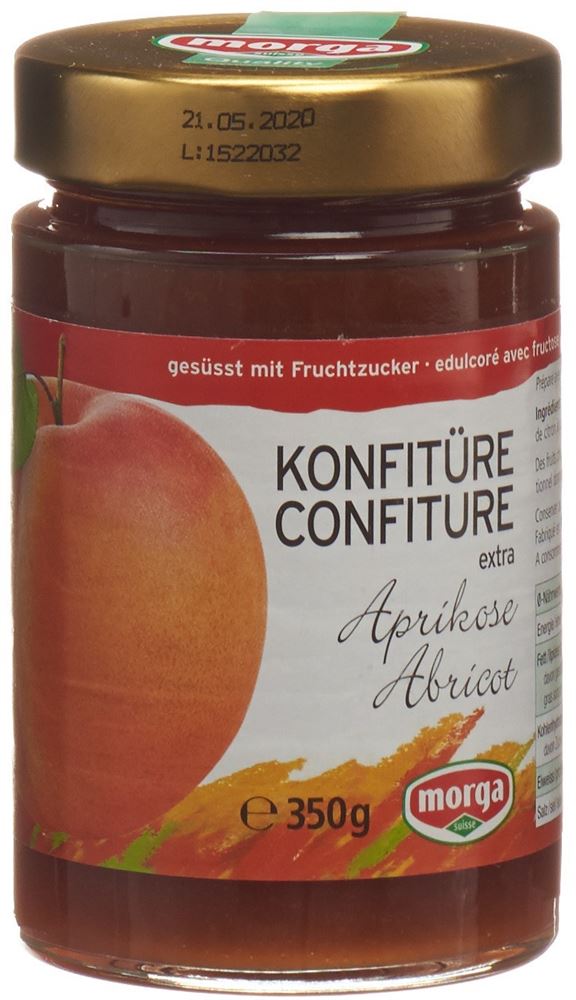 morga Konfitüre Aprikosen mit Fruchtzucker 350 g