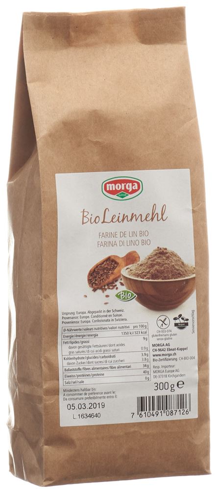 Morga Leinmehl Bio Glutenfrei Beutel 300 G