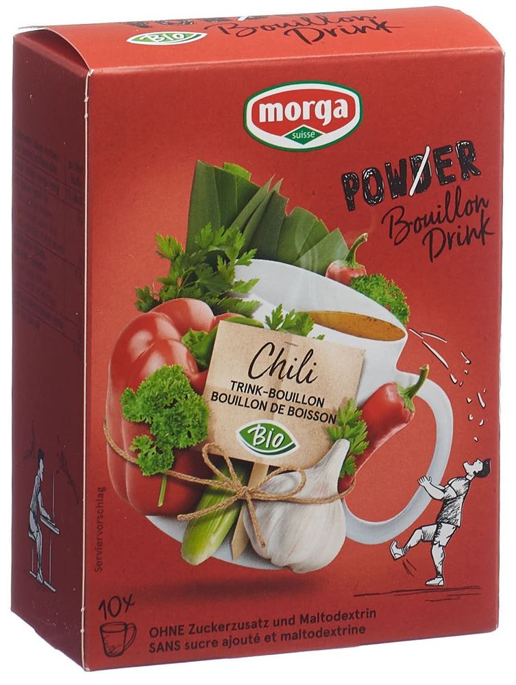 Morga PowerPowder BouillonDrink Chili Bio 10 Btl 4 g