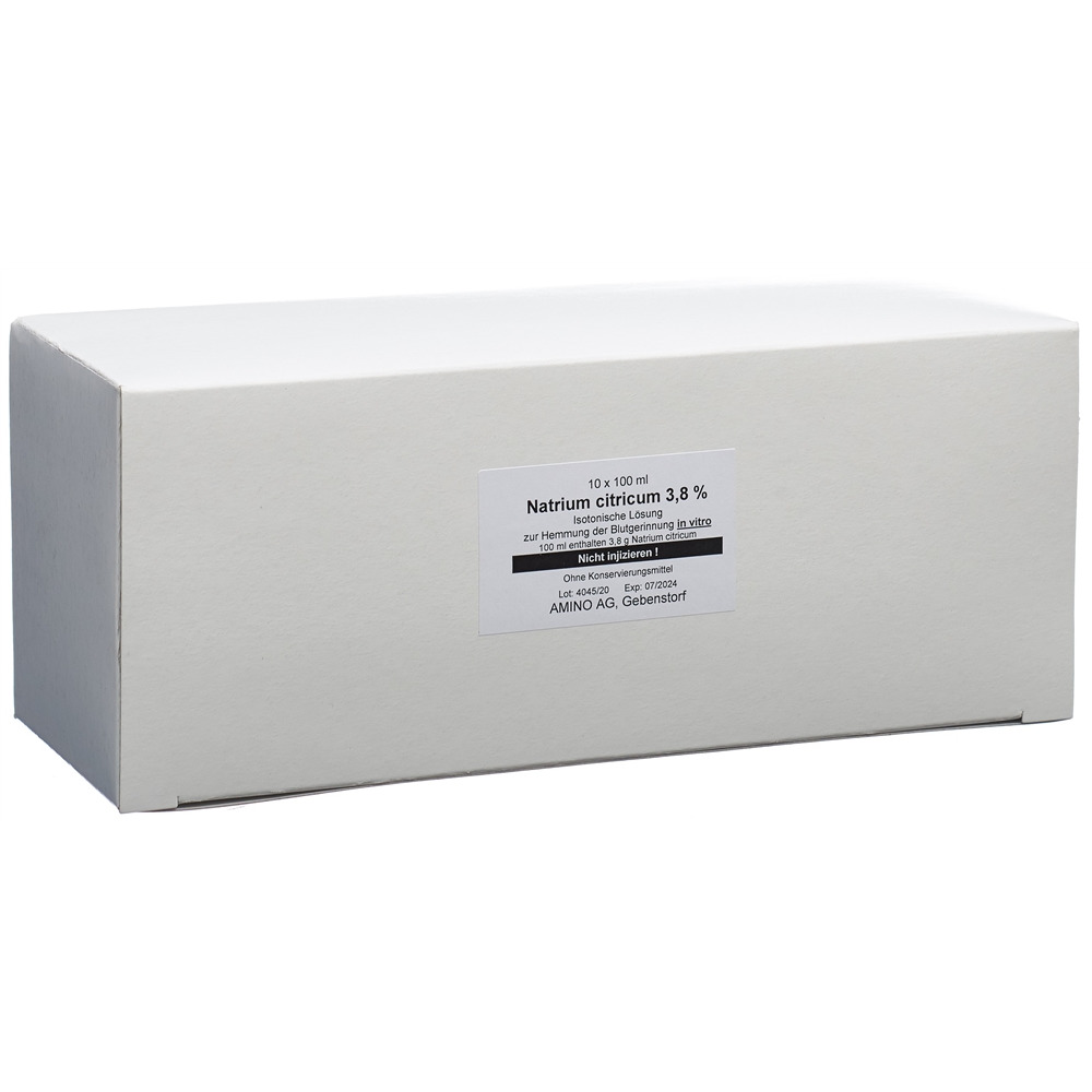 Natriumcitrat Amino Lös 3.8 % 10 Durchstf 100 ml
