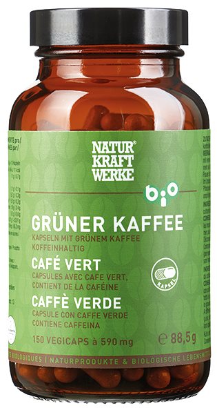 Naturkraftwerke Grüner Kaffee Pulver Vegicaps À 590Mg Bio/Kba 150 Stück