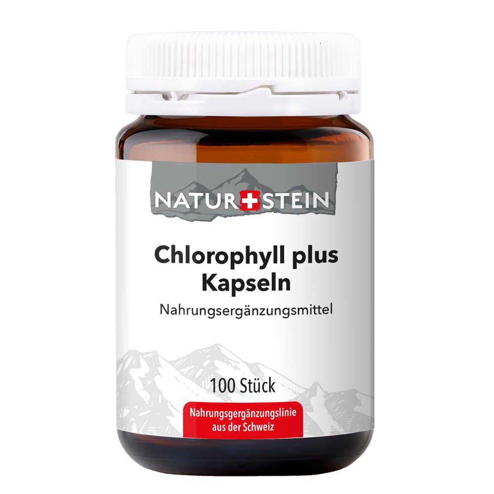 Naturstein Chlorophyll plus Kaps Glas 100 Stk