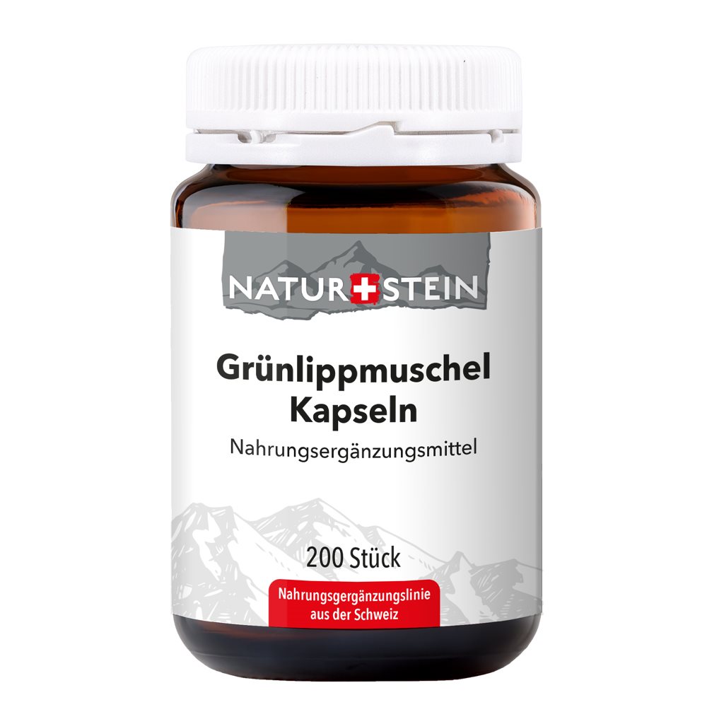 Naturstein Grünlippmuschel Kaps Glas 200 Stk