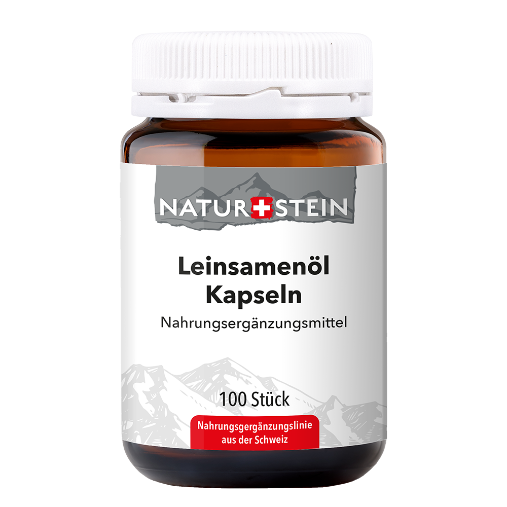 Naturstein Leinsamenöl Kaps Glasfl 100 Stk
