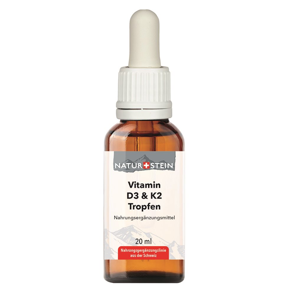Naturstein Vitamin D3 K2 Öl Tropfen Glasfl 20 ml