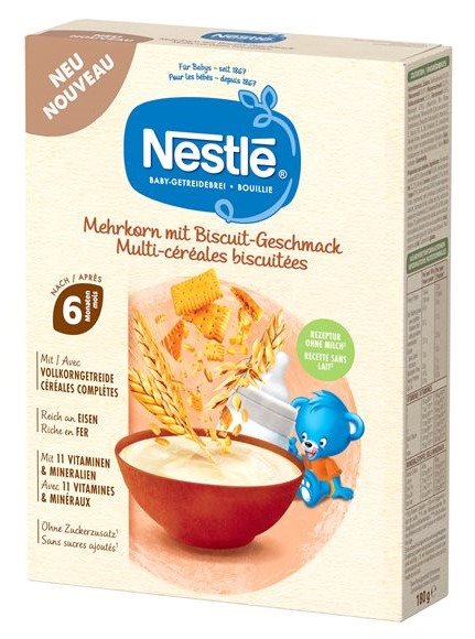 Nestlé Baby-Getreidebrei Mehrkorn mit Biscuit-Geschmack 180 g