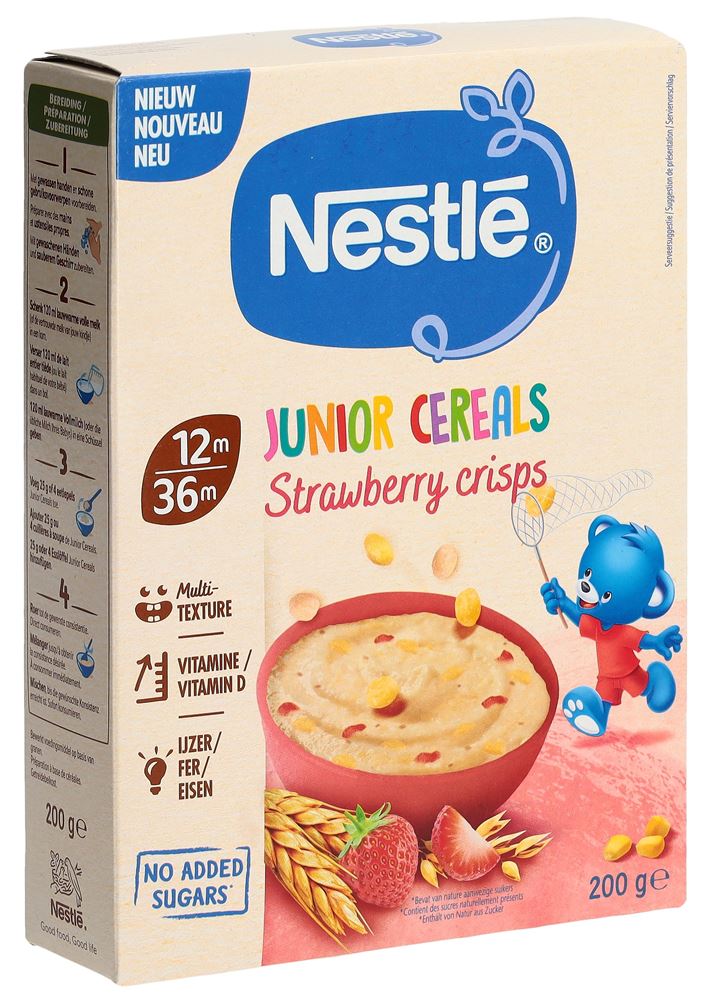 Nestlé Junior Cereals Crisps Strawberry 200 g