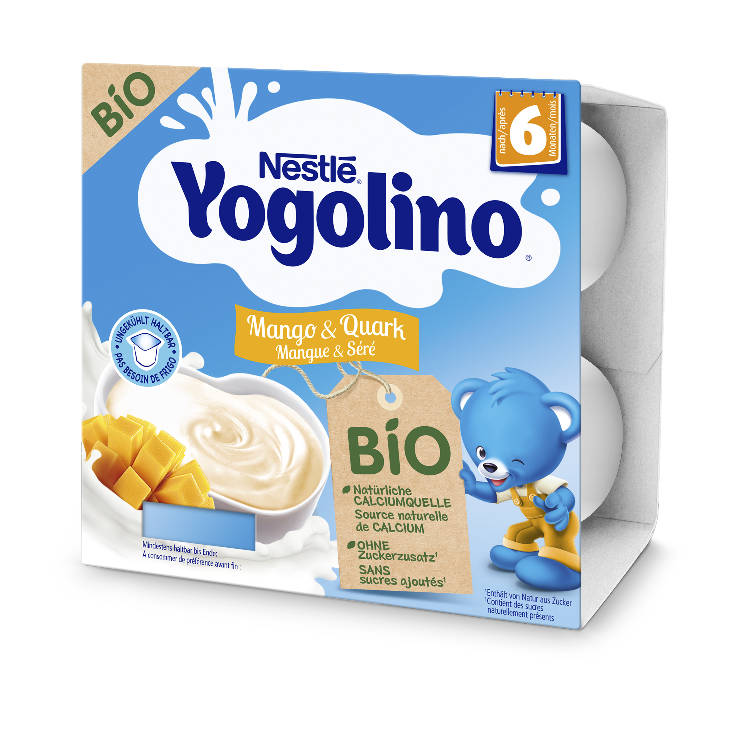 Nestlé Yogolino Bio Mango Quark 6 Monate 4 x 90 g