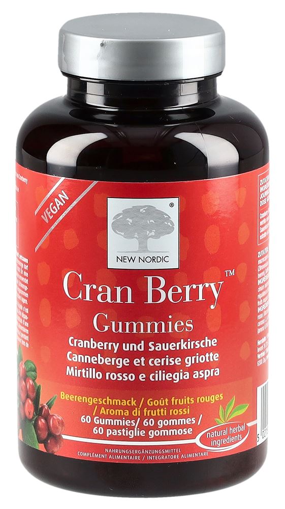 New Nordic Cran Berry Gummies Ds 60 Stk