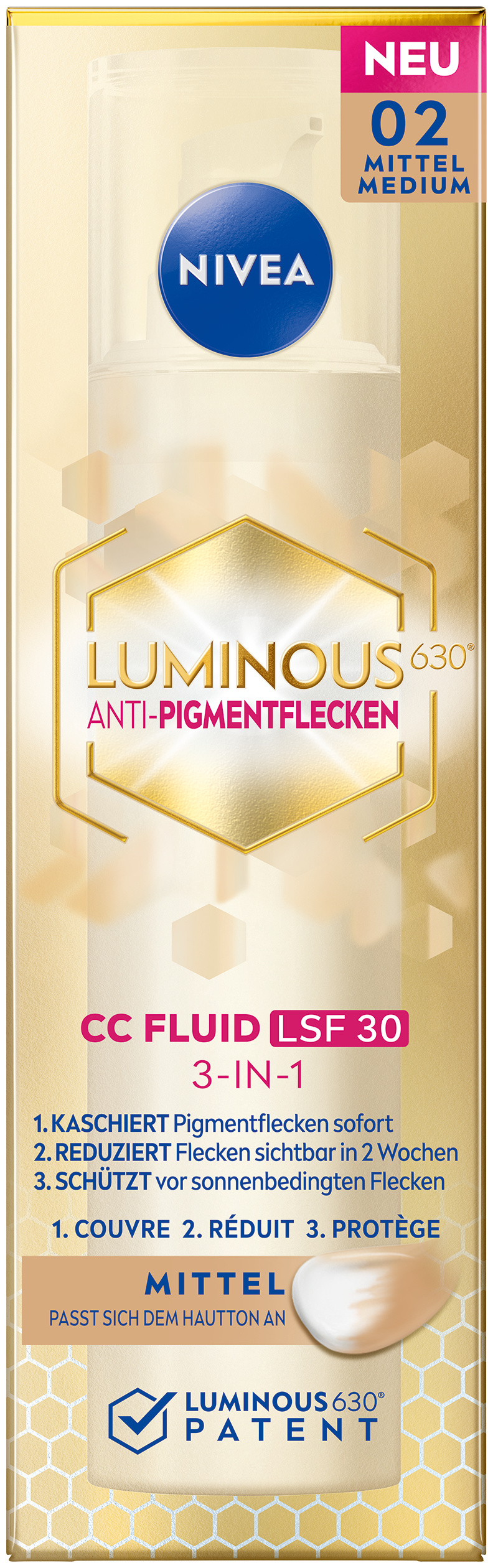 Nivea Cellular Luminous630 3in1 CC Fluid mittel LSF 30 Fl 40 ml