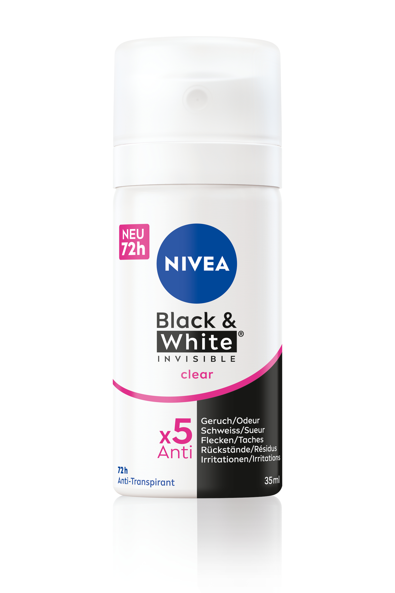 Nivea Deo Invisible Black & White Spray Clear Female Mini 35 ml