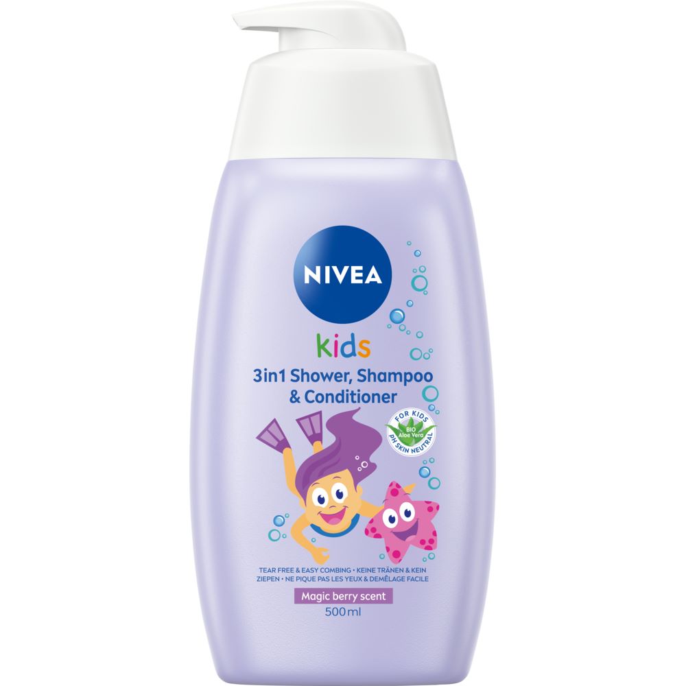 Nivea Kids 2in1 Shower & Shampoo Girls Beerenduft Fl 500 ml