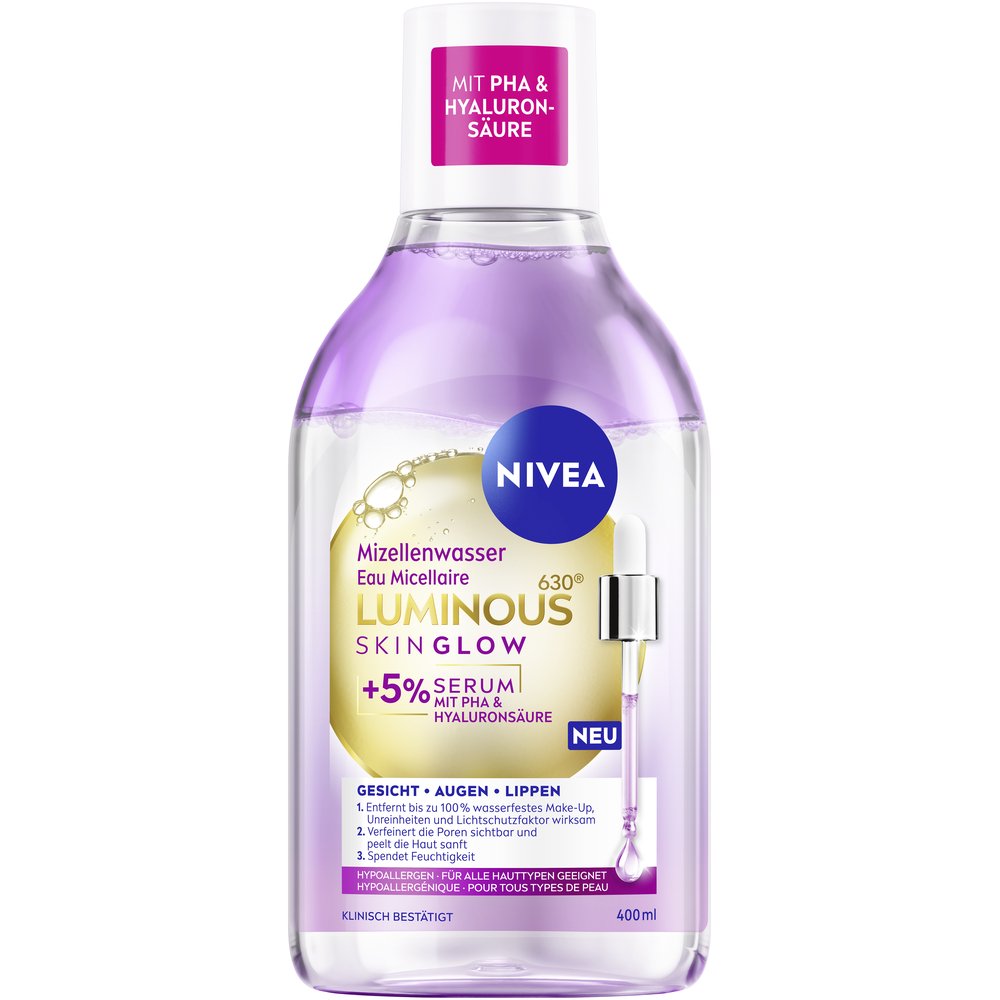 Nivea Luminous Skin Glow Mizellenwasser Fl 400 ml