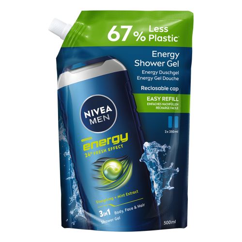 Nivea MEN Pflegedusche Energy Refill Btl 500 ml