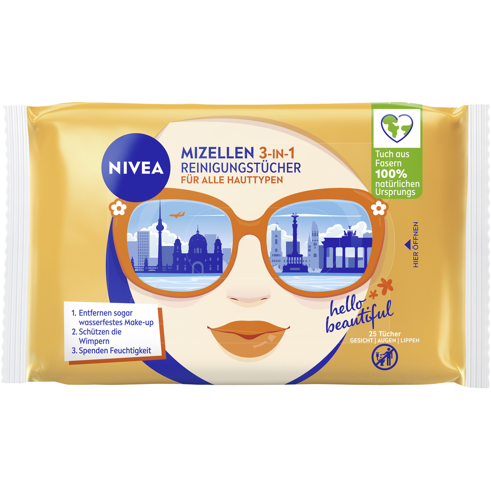 Nivea Mizellen Reinigungstücher 3in1 Travel Edition Btl 25 Stk