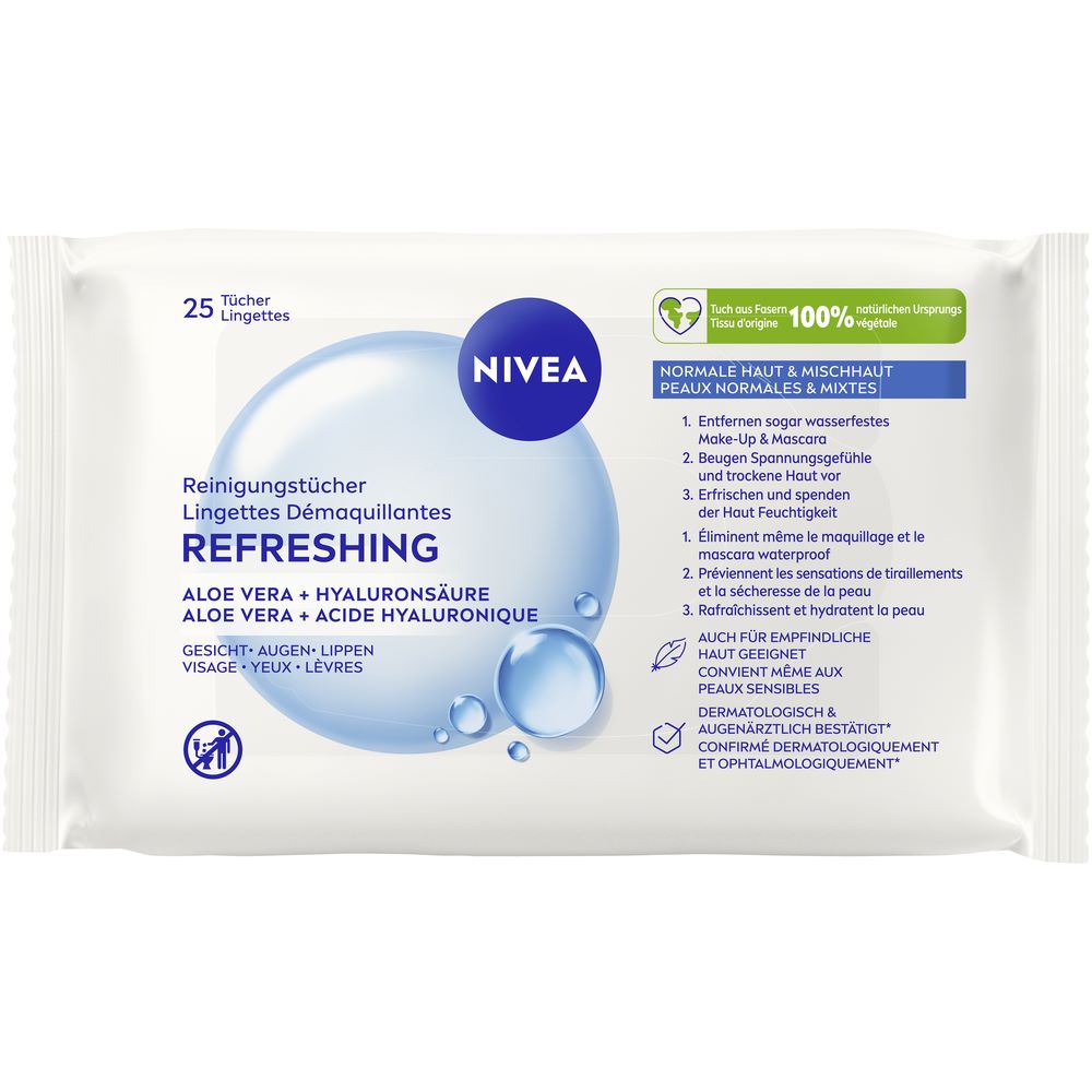 Nivea Reinigungstücher erfrischend Btl 25 Stk