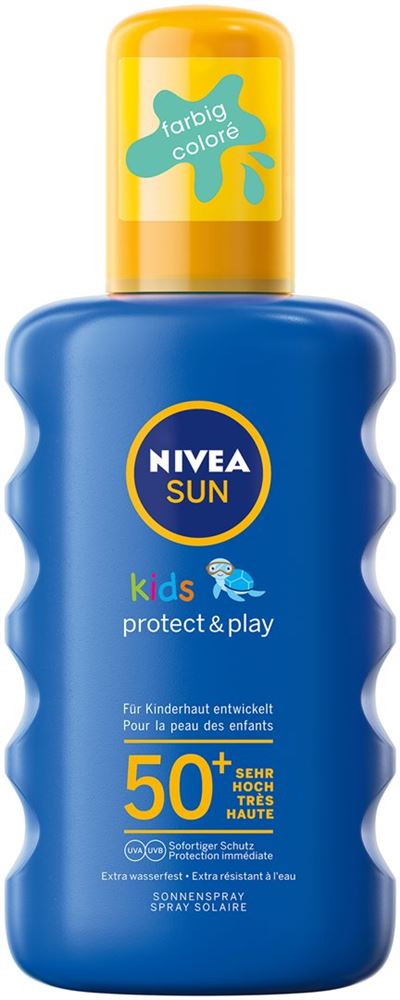 Nivea SUN Kids Sonnenspray pflegend wasserfest farbig Lsf50+ 200 ml