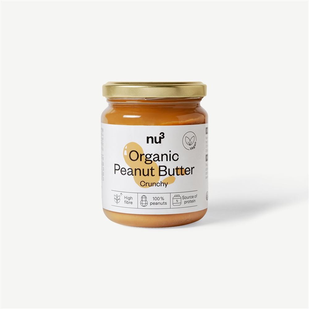 nu3 Peanutbutter organic Crunchy 250 g