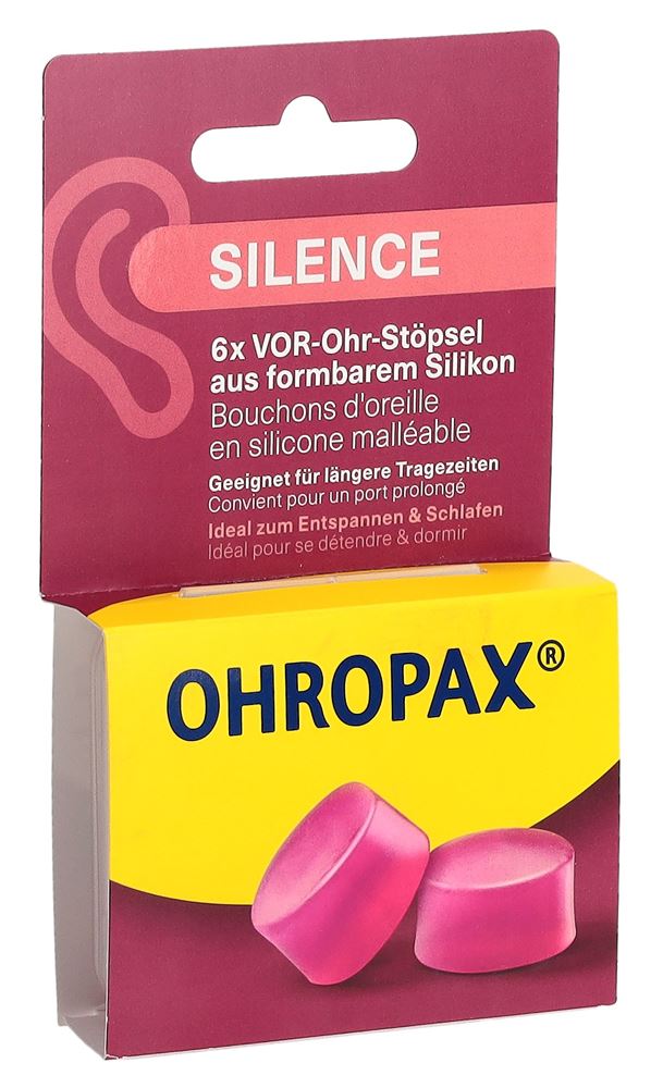Ohropax Ohrstöpsel Silicon Silence 6 Stk