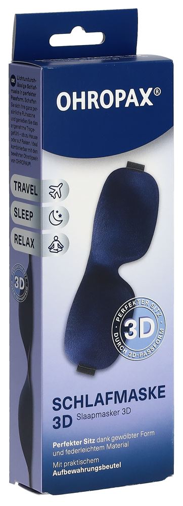 Ohropax Schlafmaske 3D blau