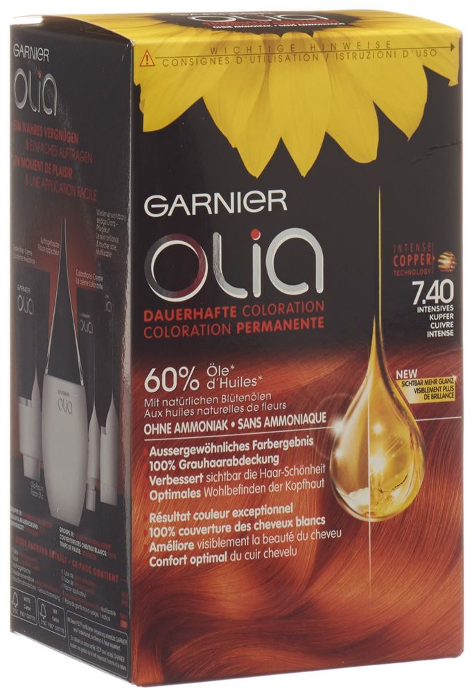 Olia Haarfarbe 7.40 Intensives Kupfer