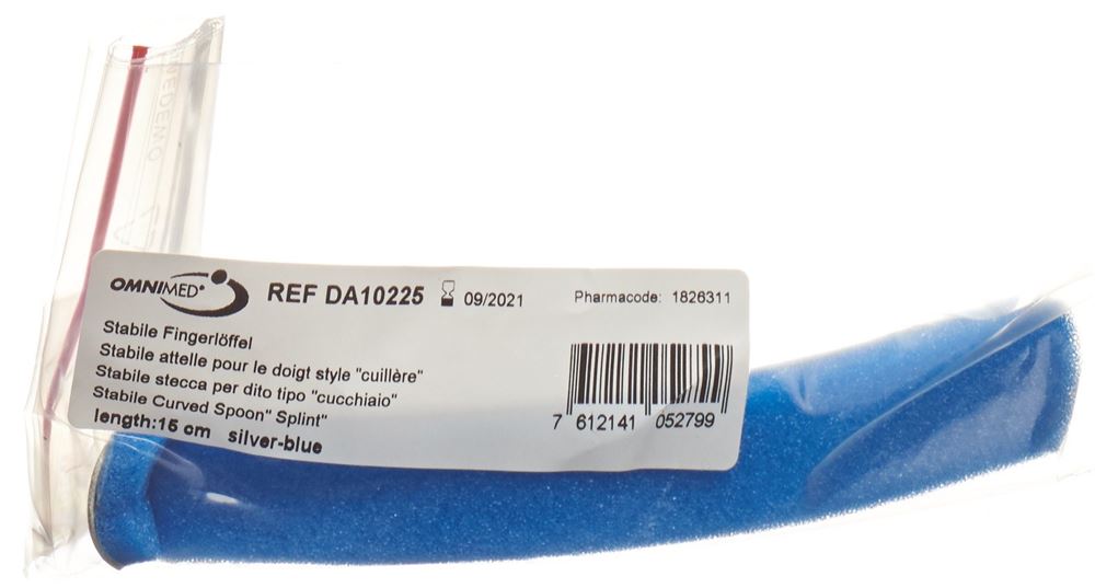 Omnimed Dalco Fingerlöffel 15cm silber blau