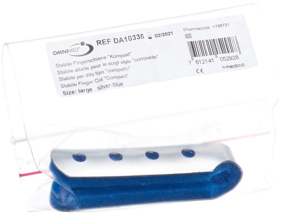 Omnimed Dalco Fingerschiene L silber blau