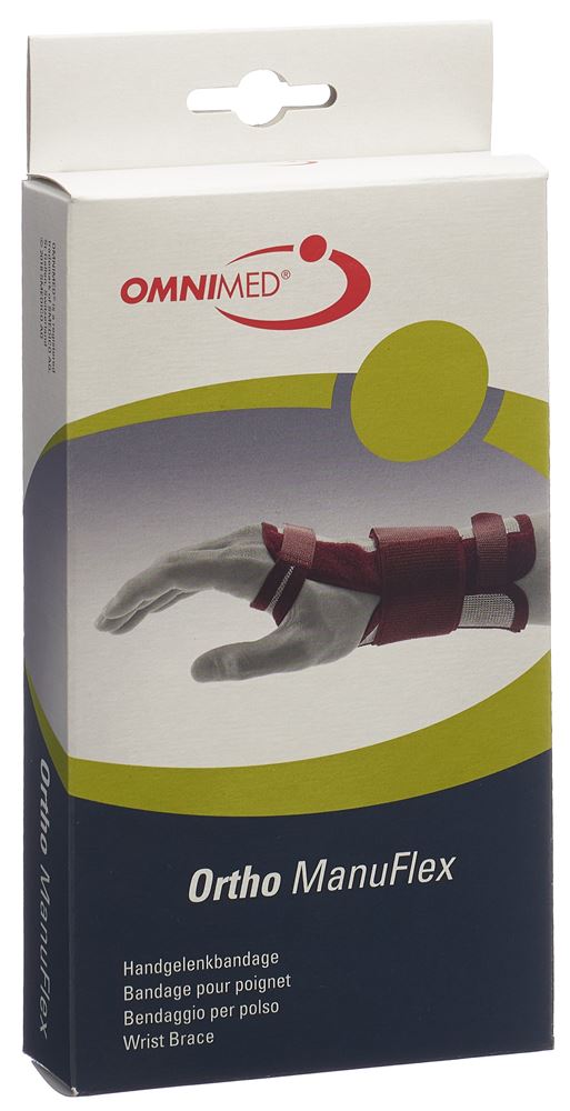 Omnimed Ortho Manu Flex Handgelenk-Bandage M 22cm links schwarz