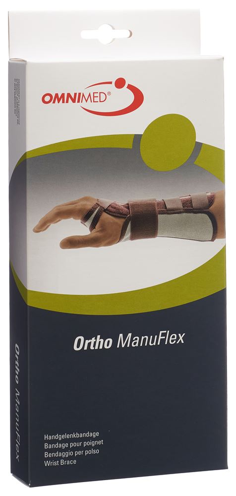 Omnimed Ortho Manu Flex Handgelenkbandage M 22cm rechts hautfarbig