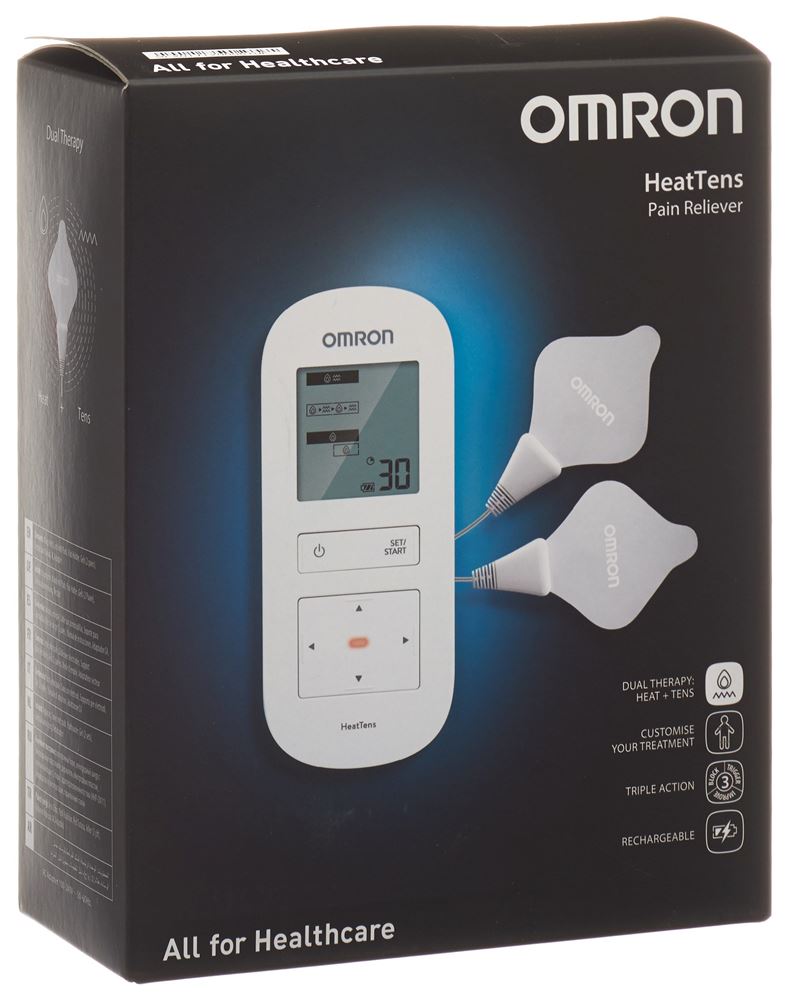 Omron HeatTens Nervenstimulation Tens & Wärme kombiniert kombiniert, inklusive Gels Pads