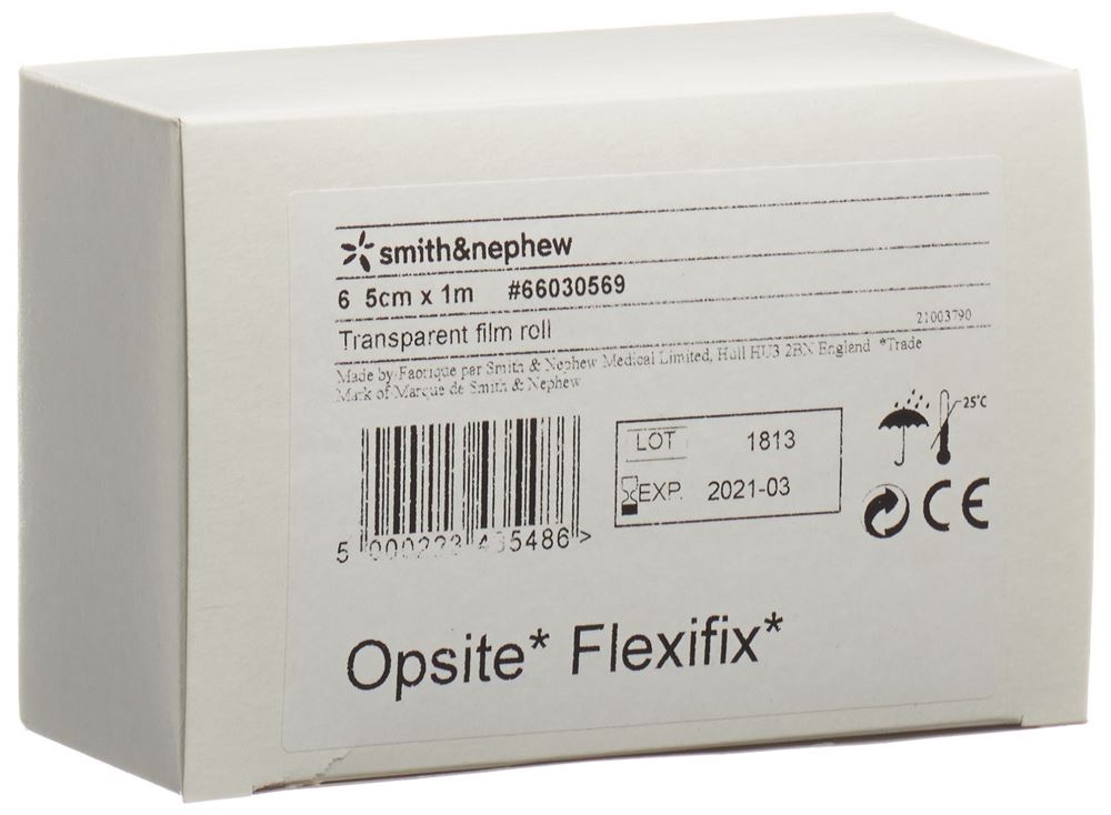 Opsite Flexifix transparente Folie 5cmx1m Rolle 6 Stk