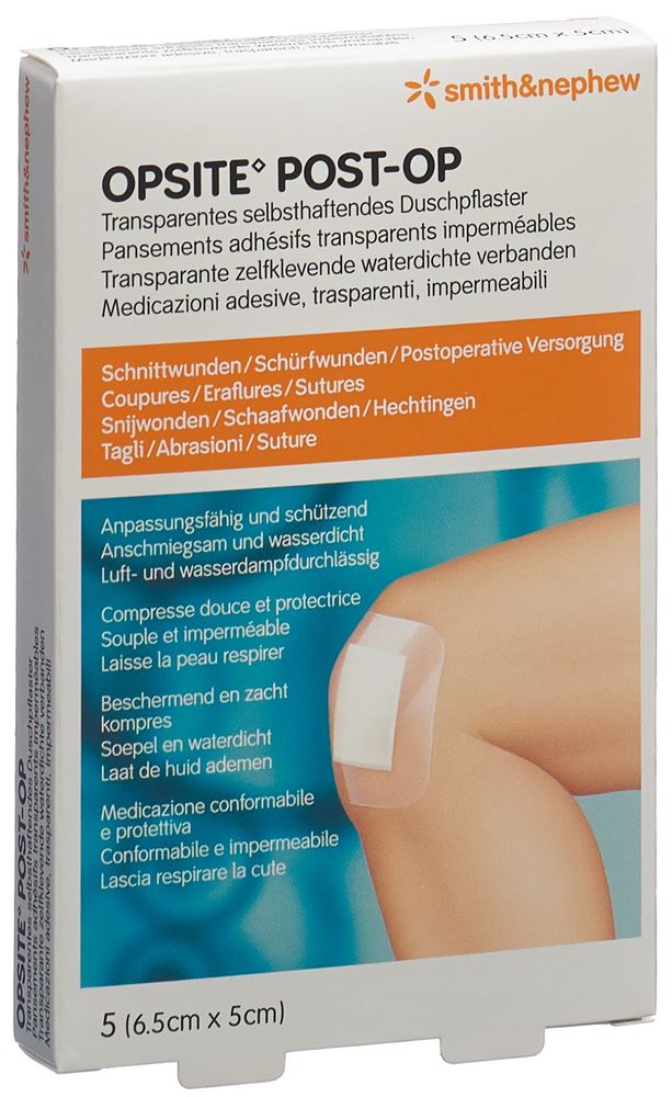 Opsite Post OP Folienverband 6.5x5cm steril Btl 5 Stk